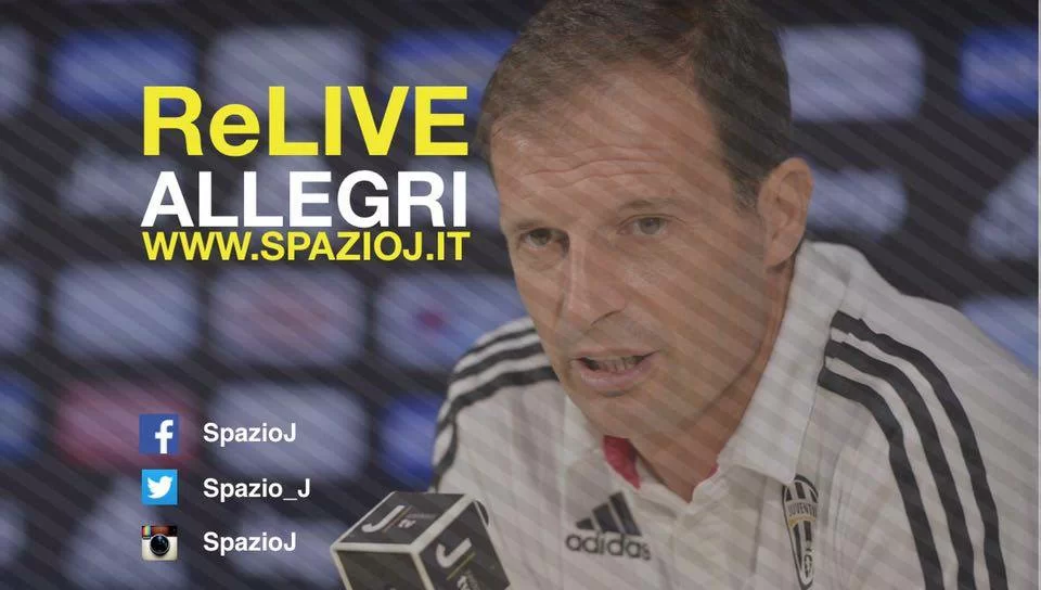 ReLIVE – Juventus-Atalanta, la conferenza di Allegri: “Domani giocano Dybala e Matudi, su Marchisio…”