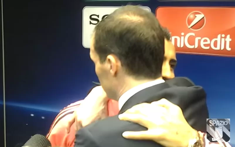 SJ VIDEO – Allegri: “Rammaricato per il primo tempo”. Poi l’abbraccio a Vidal