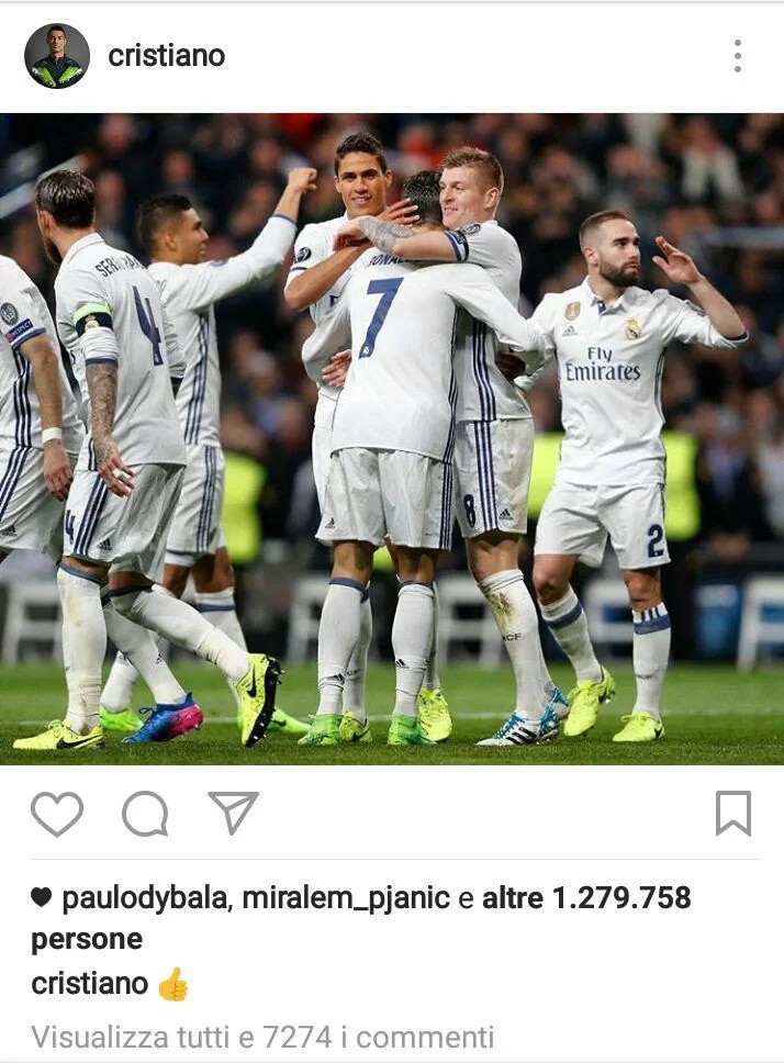 Dybala-CR7: un like che fa impazzire i quotidiani spagnoli