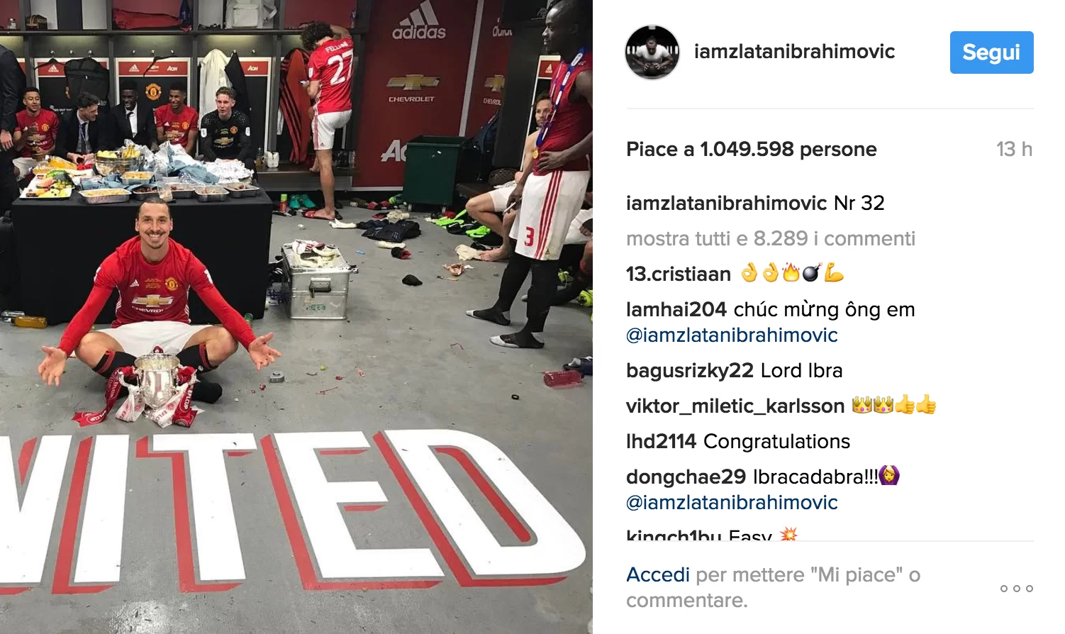 Ibrahimovic precisa: “32° trofeo”. Ci sono anche i 2 Scudetti con la Juventus