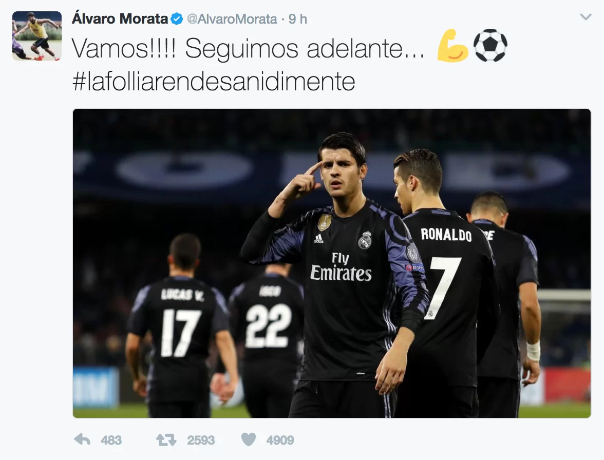 Morata segna e festeggia ricordando Zaza. I tifosi: “Torna alla Juve, perfetto per il nuovo modulo”
