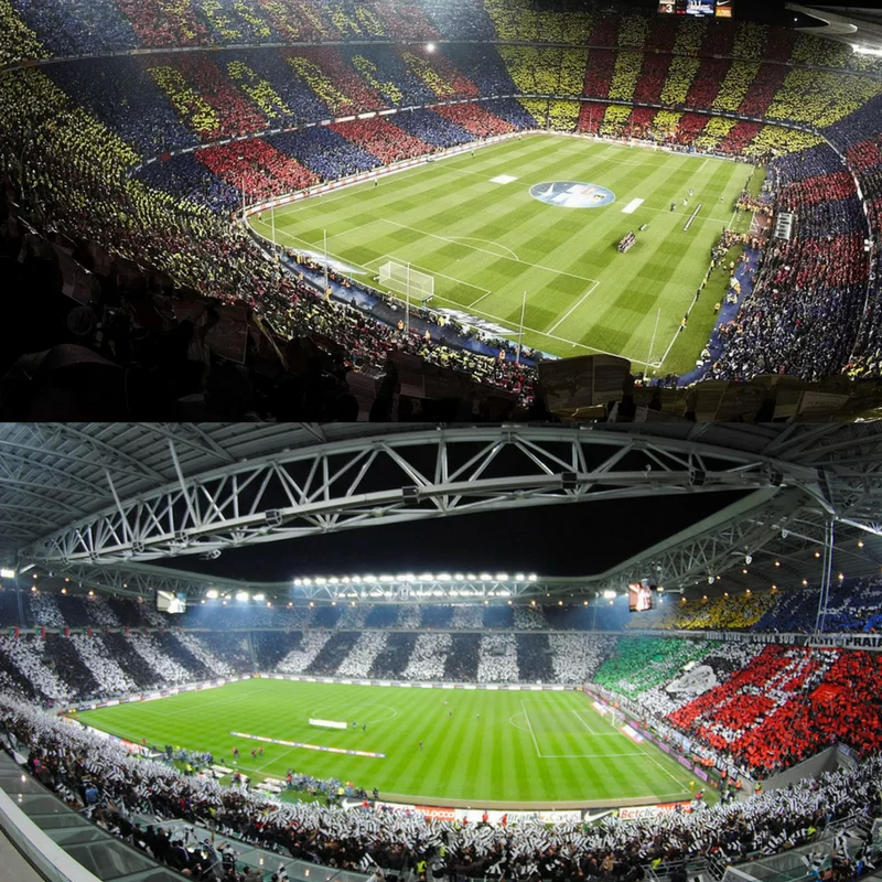 Juve-Barça, si affrontano anche loro: Stadium contro Camp Nou