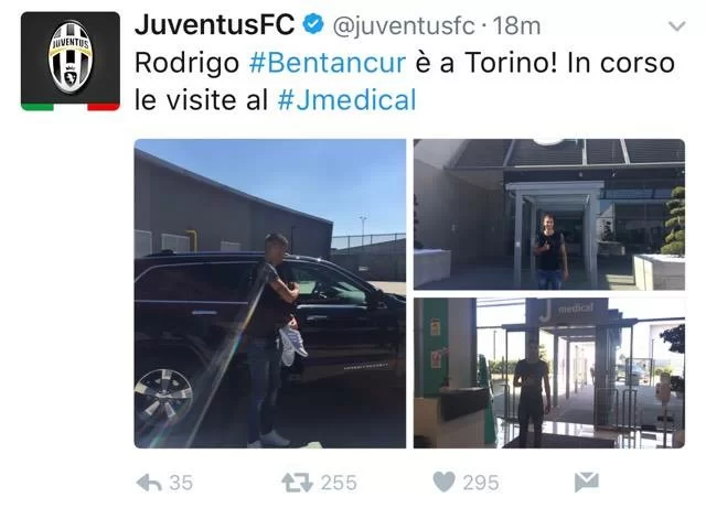 LIVE JMedical: in corso le visite mediche per Bentancur