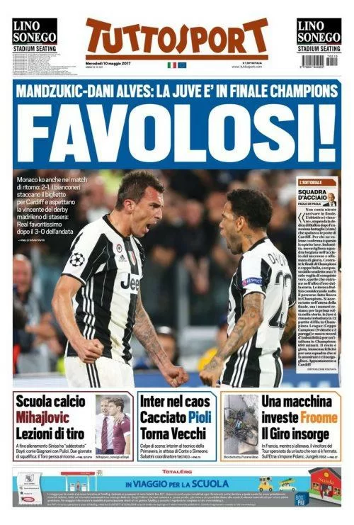 Prime pagine quotidiani, Tuttosport: “Favolosi”, Il Tempo: “Spalletti-Totti, sondaggio choc”
