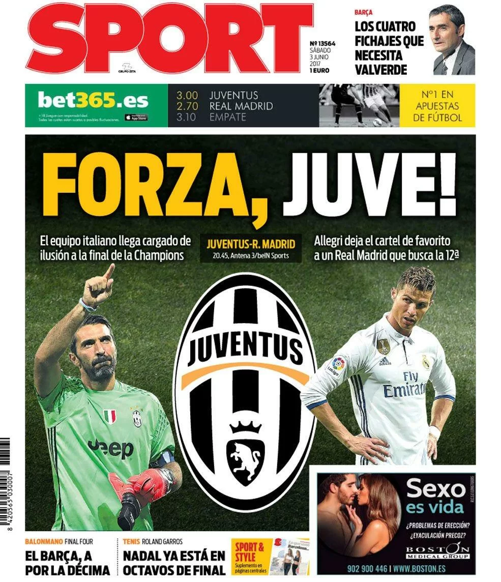 Juve-Real, la rassegna stampa. Dalla Spagna un bel “Forza, Juve!”