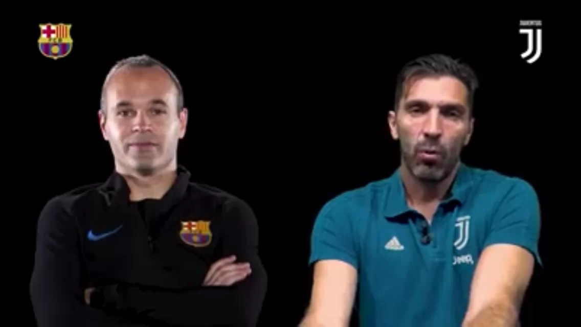 Juventus, regalo ai fan: intervista doppia Buffon-Iniesta