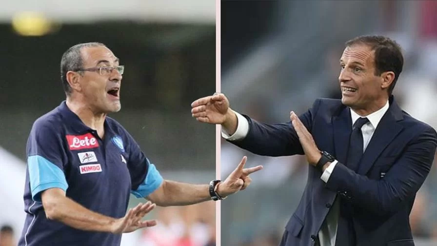 Napoli – Juventus, o Sarri contro Allegri: il bilancio dei due allenatori