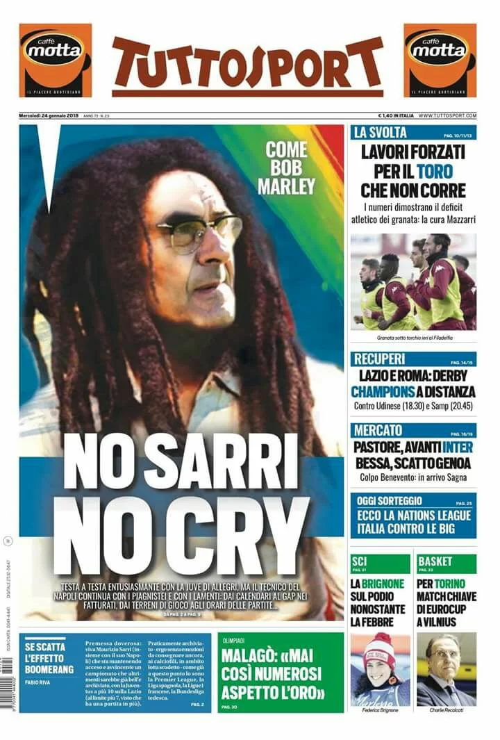 TuttoSport: “No Sarri No Cry”