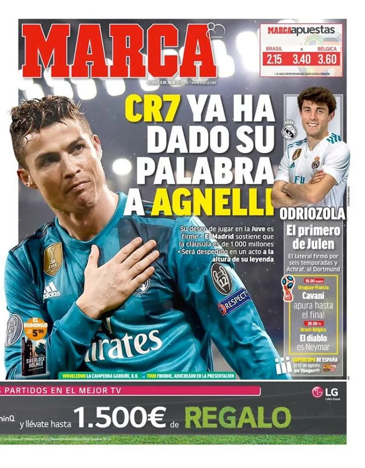 Marca lancia la bomba: “Cristiano Ronaldo ha dato la sua parola ad Agnelli, ma il Real vuole 1 miliardo!”