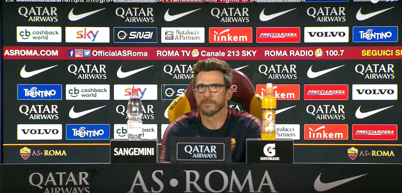 Di Francesco: “Juve più forte, Dzeko e De Rossi forse in panchina”