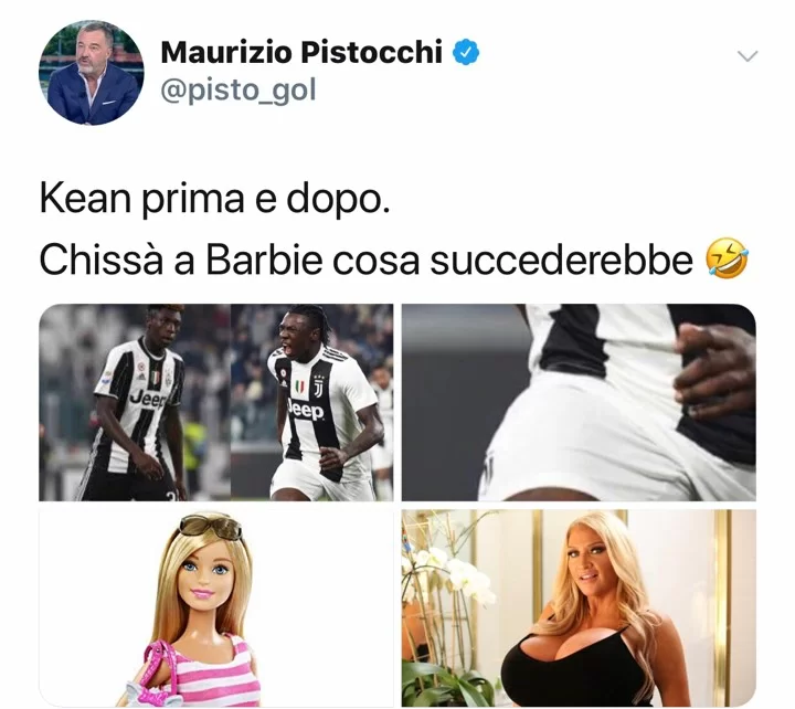 Pistocchi attacca Kean e la Juve sul doping: “Chissà a Barbie cosa succederebbe…”