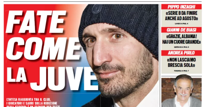Tutto Sport, in prima pagina: “Fate come la Juve”