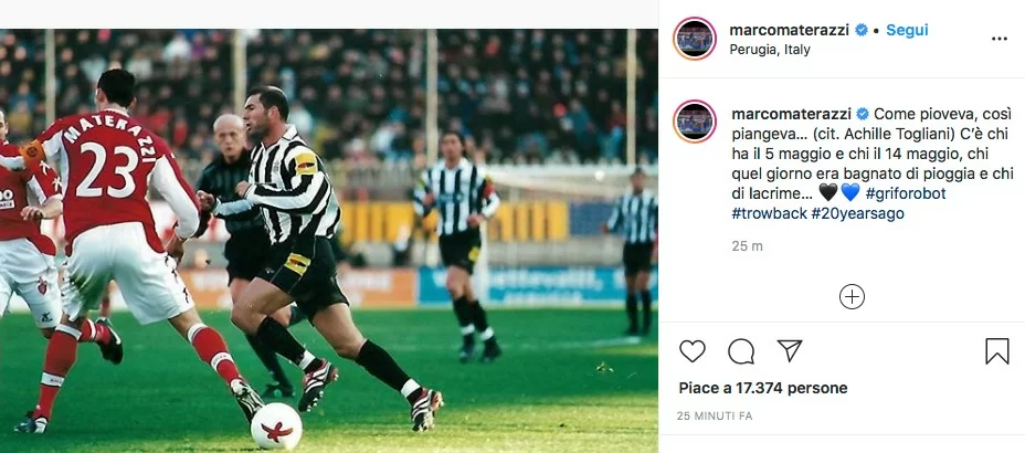 Materazzi su Instagram: “C’è chi ha il 5 maggio e chi il 14 maggio”