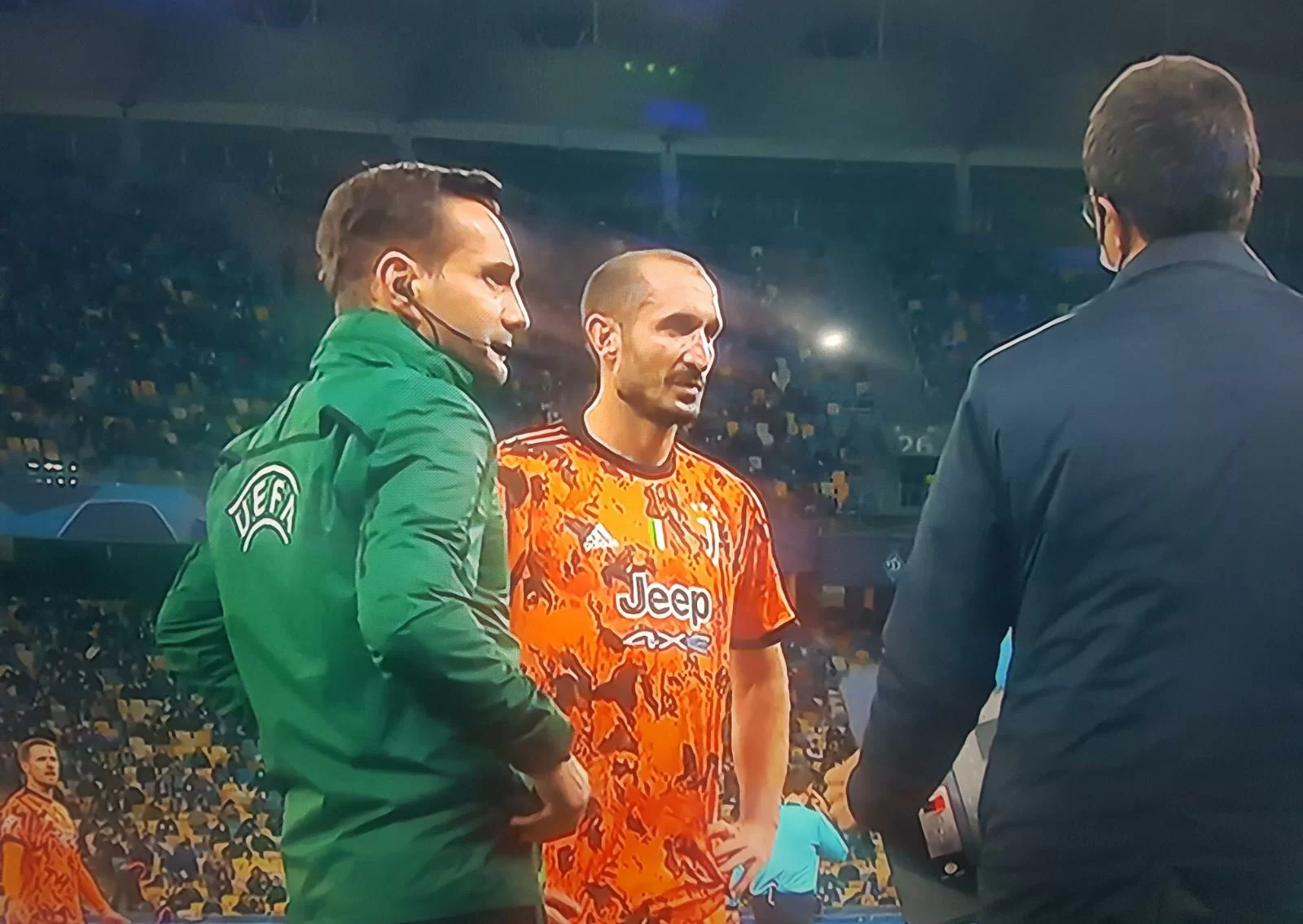 Dinamo Kiev-Juventus, infortunio per Chiellini