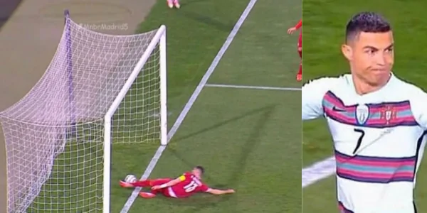 Ronaldo furibondo, palla oltre la linea ma l’arbitro non concede la rete! (VIDEO)