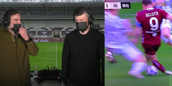 Su DAZN: “Forse l’arbitro non fischia rigore perché Belotti manca il pallone”