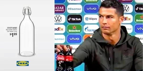 L’IKEA lancia la bottiglia d’acqua “CRISTIANO” (FOTO)