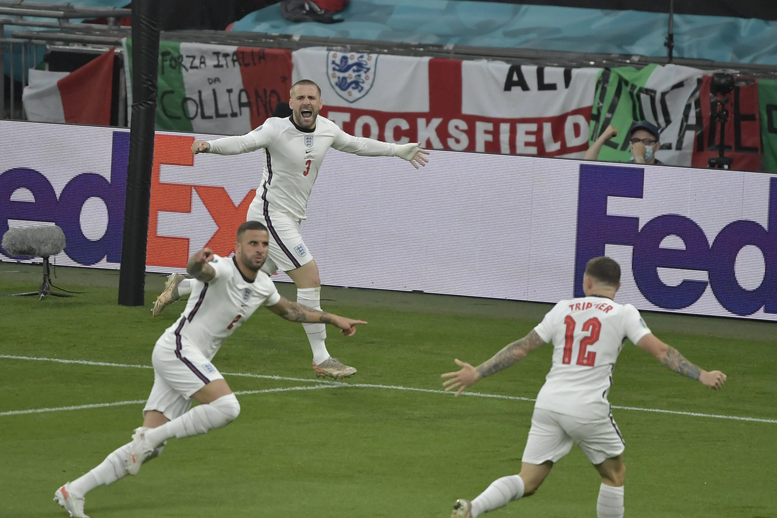 Shaw porta in vantaggio l’Inghilterra: è il gol più veloce della storia dell’Europeo
