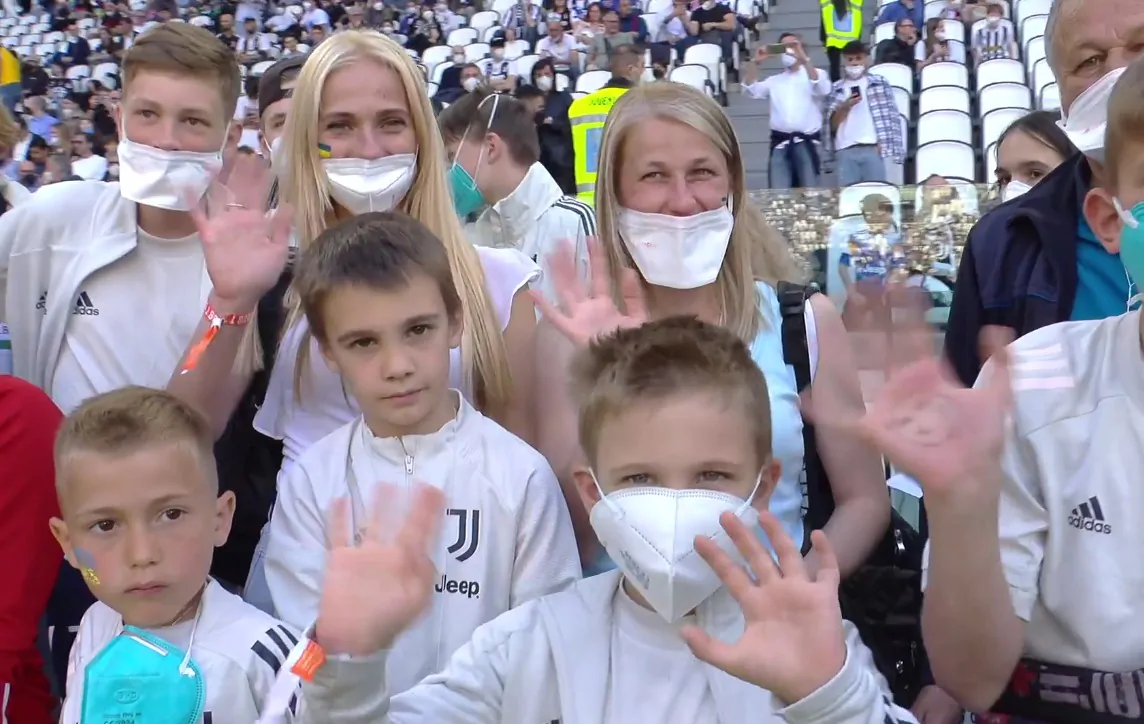 Bambini e ospiti dall’Ucraina, bellissima iniziativa della Juventus: sta succedendo allo Stadium