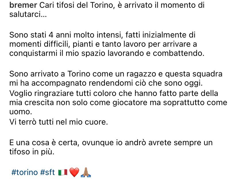 Calciomercatojuve Bremer addiotifositoro