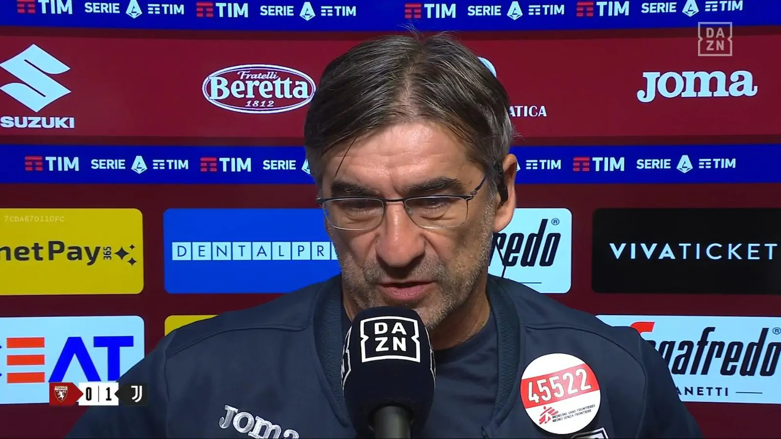 Juric: “Ho un solo rammarico, abbiamo favorito la Juventus”