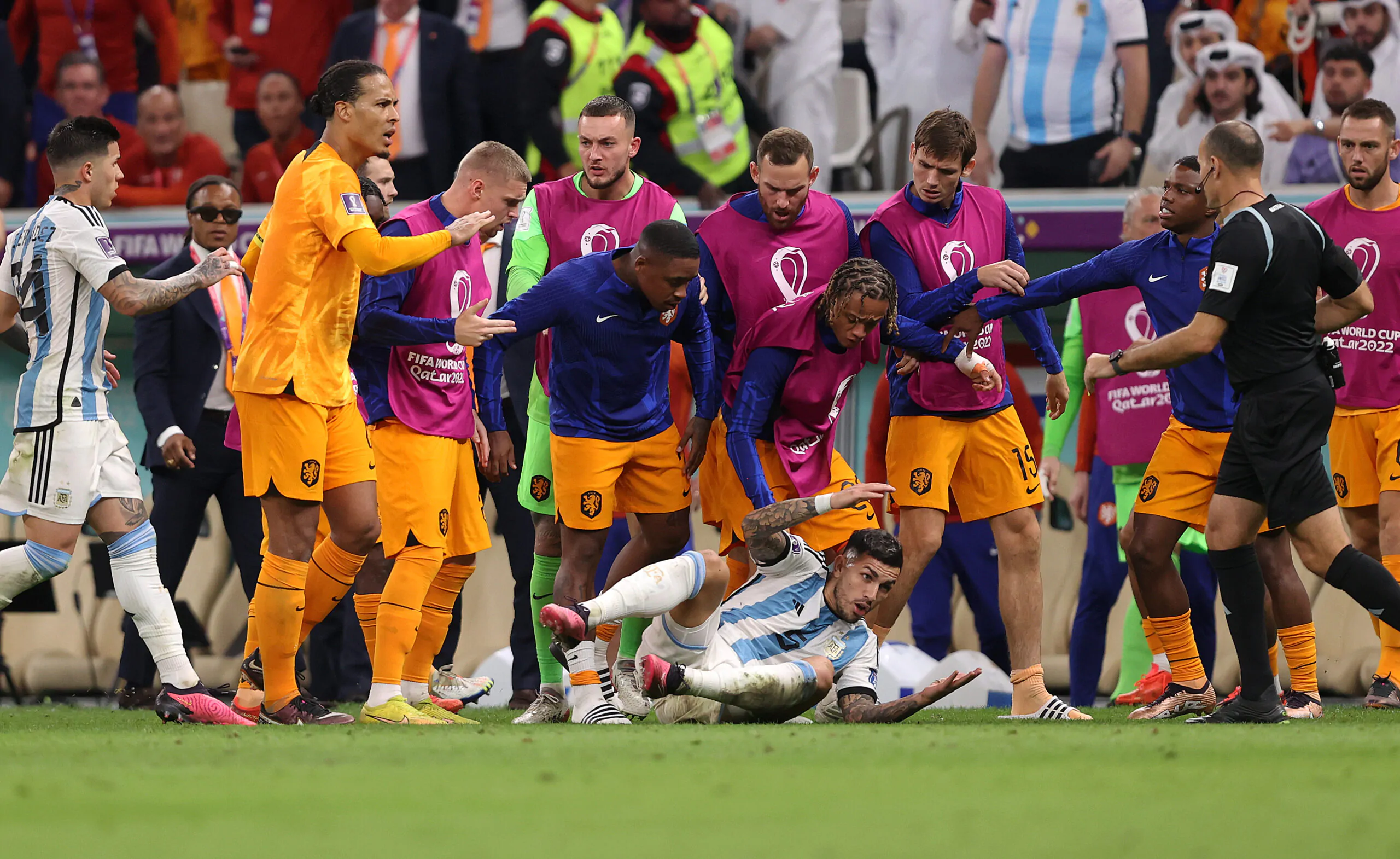 Olanda-Argentina, la rissa e l’attacco di Paredes: Marelli fa chiarezza