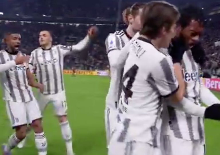 Fagioli festeggia con Cuadrado