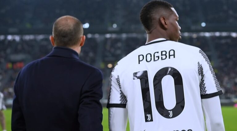 paul pogba pronto ad entrare in campo