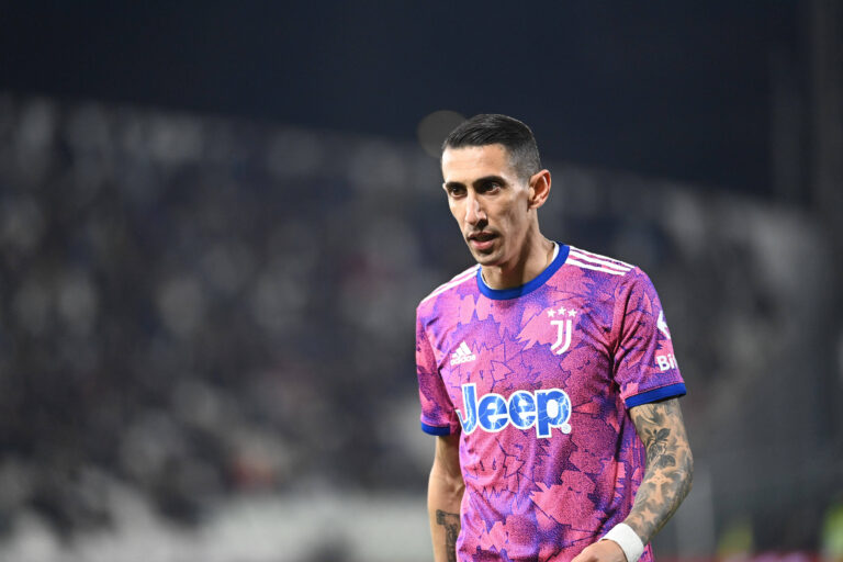 Di Maria in campo durante Spezia-Juventus