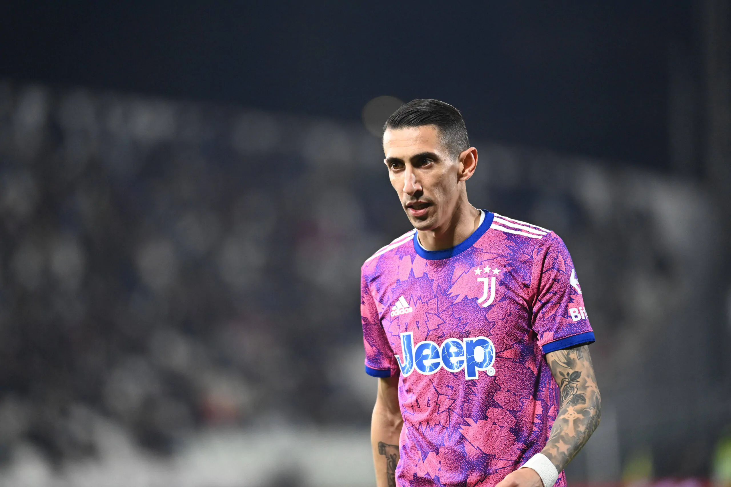 Di Maria in campo durante Spezia-Juventus