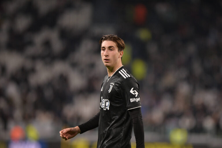 Miretti in campo durante juventus-sampdoria