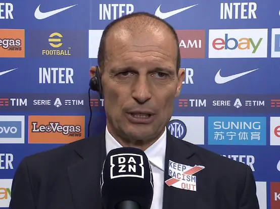 Allegri, fuorionda in diretta nel post di Inter-Juventus: il commento