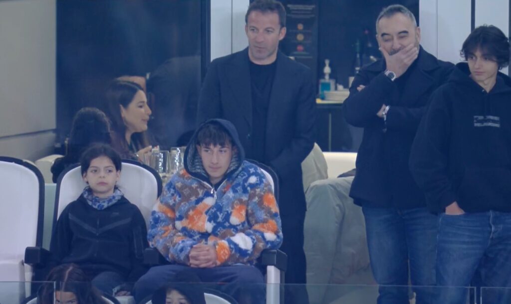 Alessandro Del Piero in tribuna per assistere a Juventus-Inter