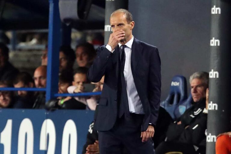 Allegri additato da Bonucci sui social