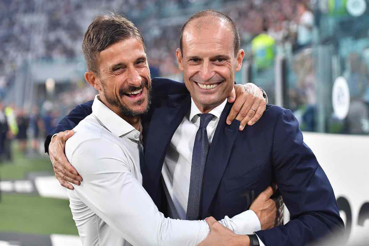 Sassuolo-Juventus, i due mister Alessio Dionisi e Massimiliano Allegri