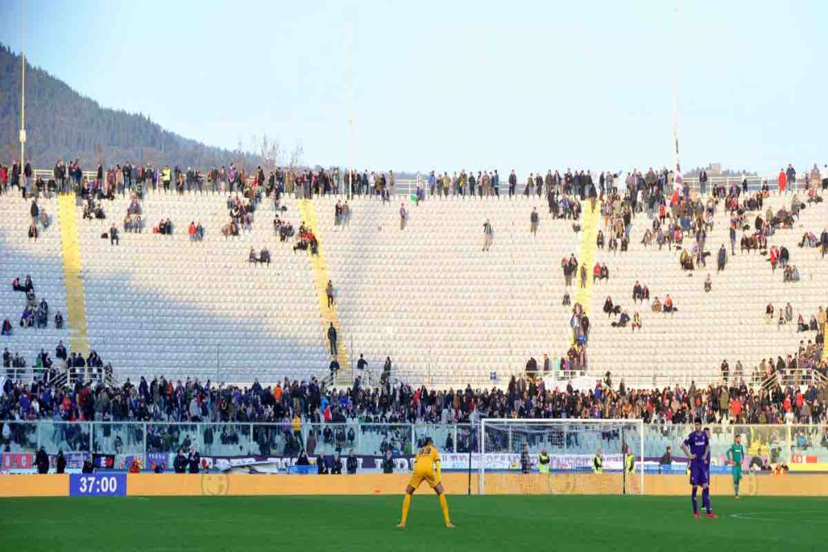 Fiorentina-Juventus, la Fiesole diserta