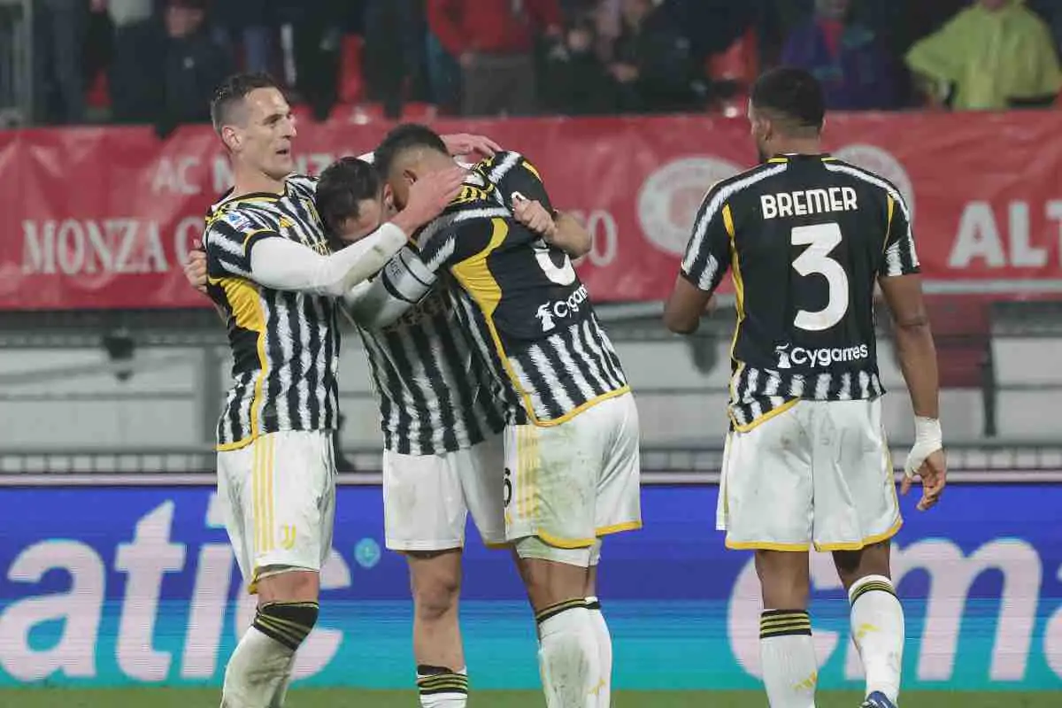 Esultanza giocatori della Juventus (ANSA) Spazioj.it