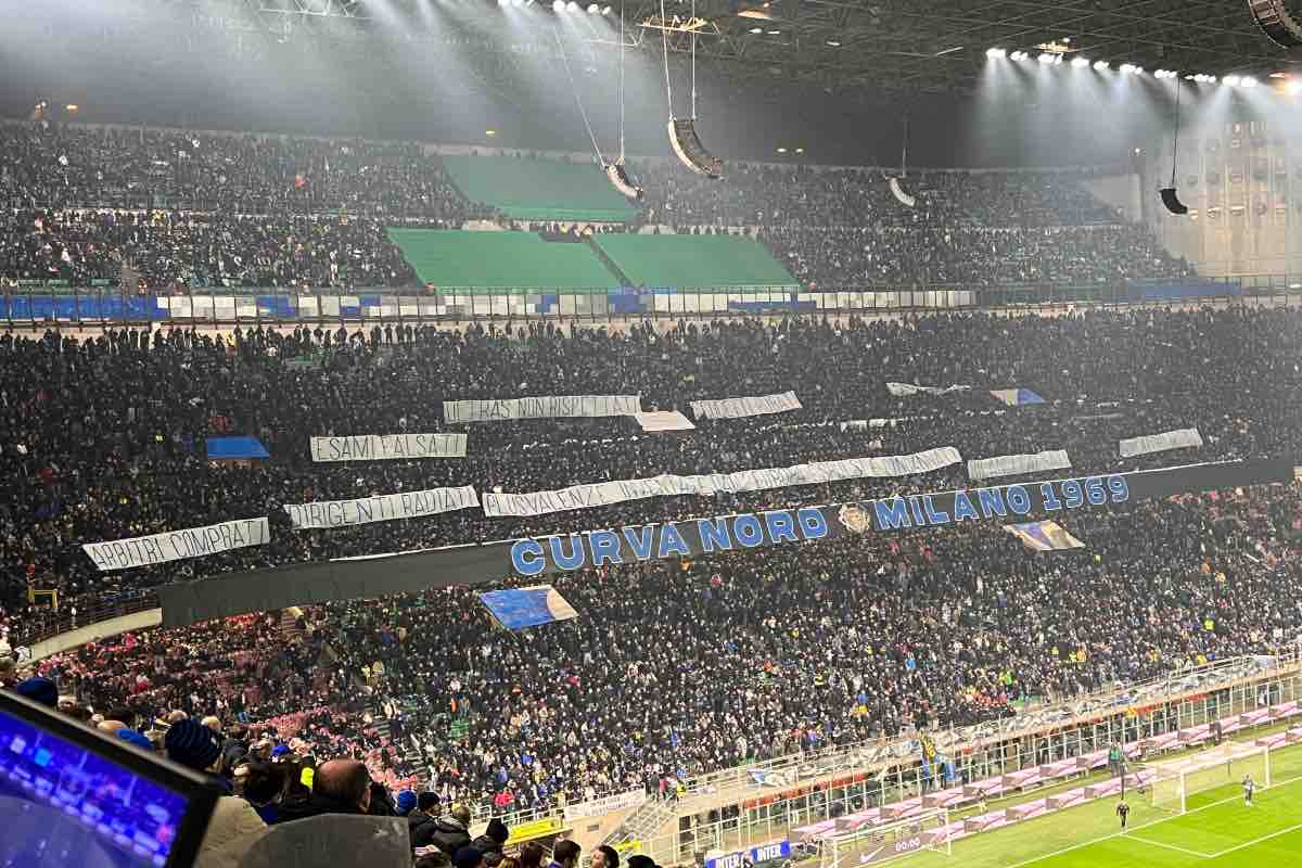 La Curva Nord attacca la Juventus