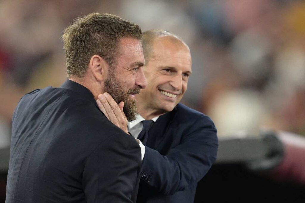Singolare siparietto tra De Rossi e Allegri