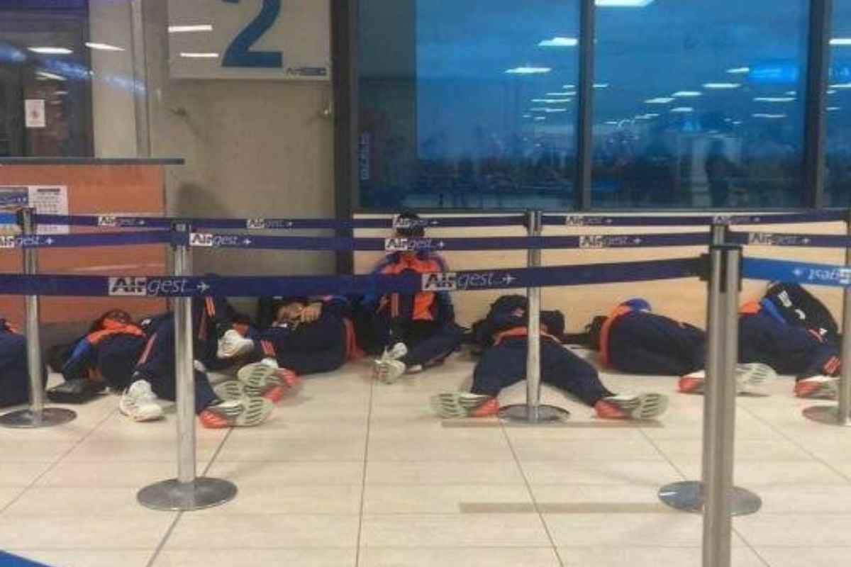 Juventus Next Gen in aeroporto