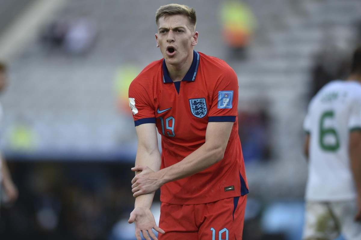 Liam Delap con la nazionale Under 20 dell'Inghilterra