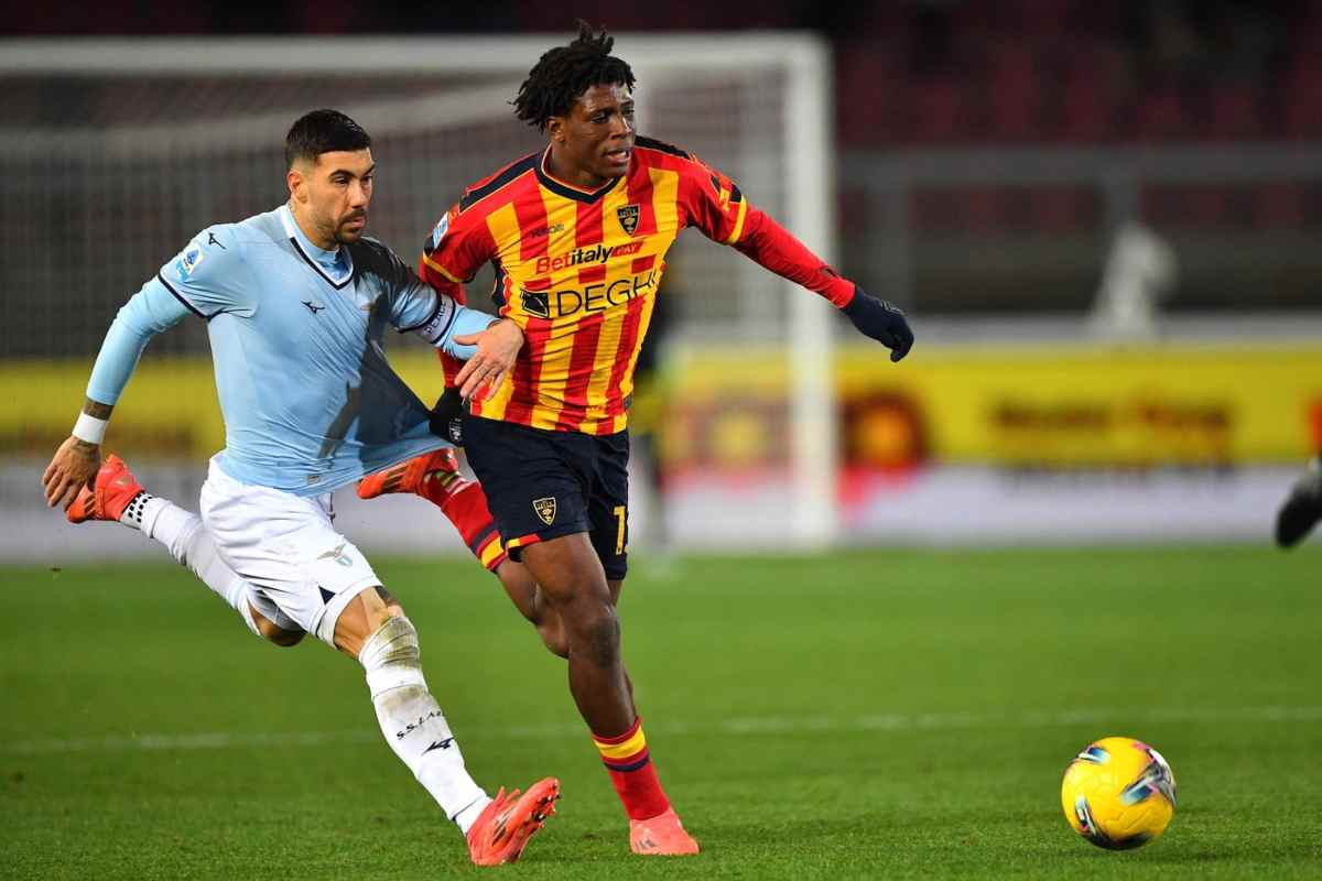 Dorgu in campo con il Lecce