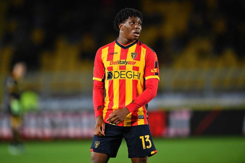 Dorgu in campo con il Lecce