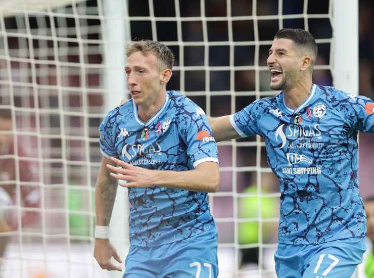 Bertola con la maglia dello Spezia