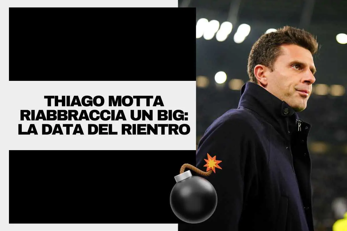 Juventus, dopo la delusione Thiago Motta può sorridere: un big vicino al rientro