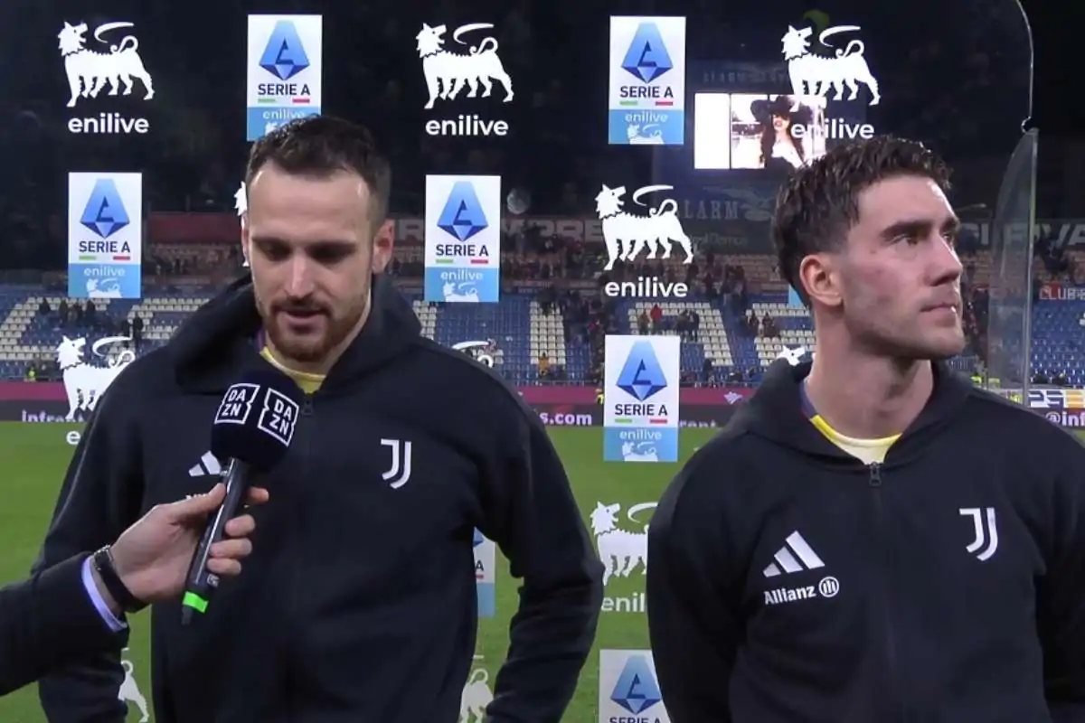 Cagliari Juventus, le parole di Gatti e Vlahovic