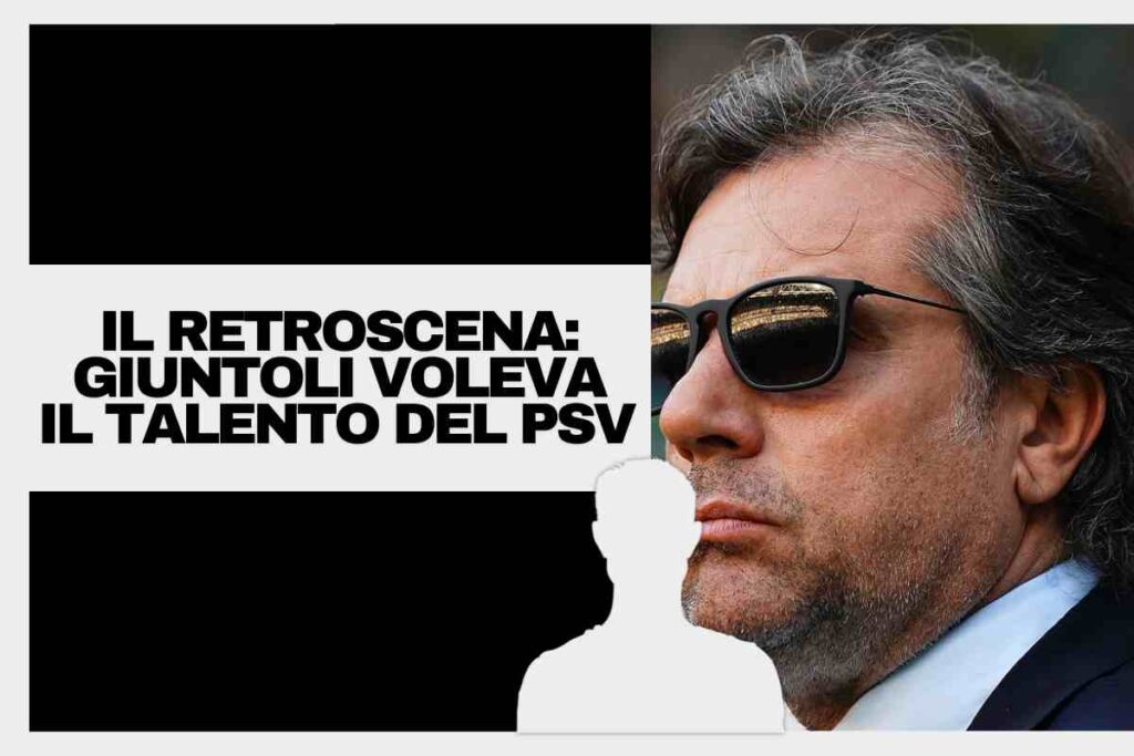 Giuntoli con gli occhiali da sole a bordocampo