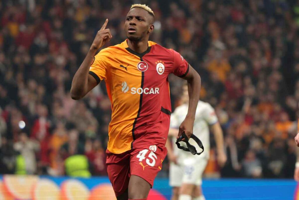Osimhen esulta con il Galatasaray