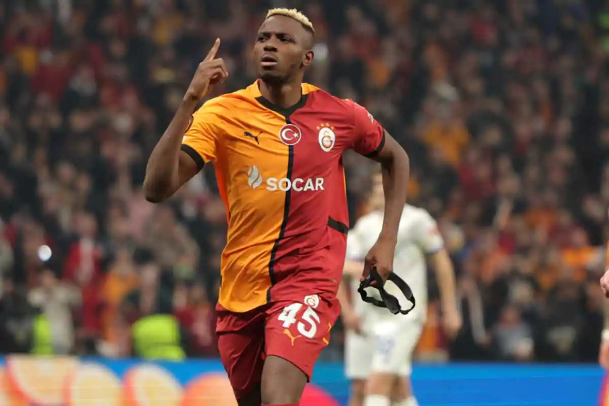 Osimhen esulta con il Galatasaray