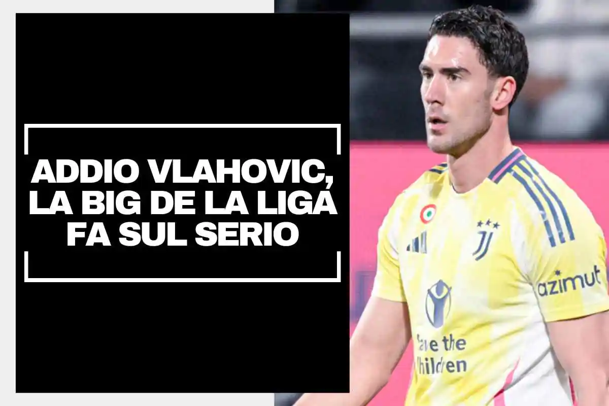 Vlahovic in campo a Cagliari con la maglia della Juventus